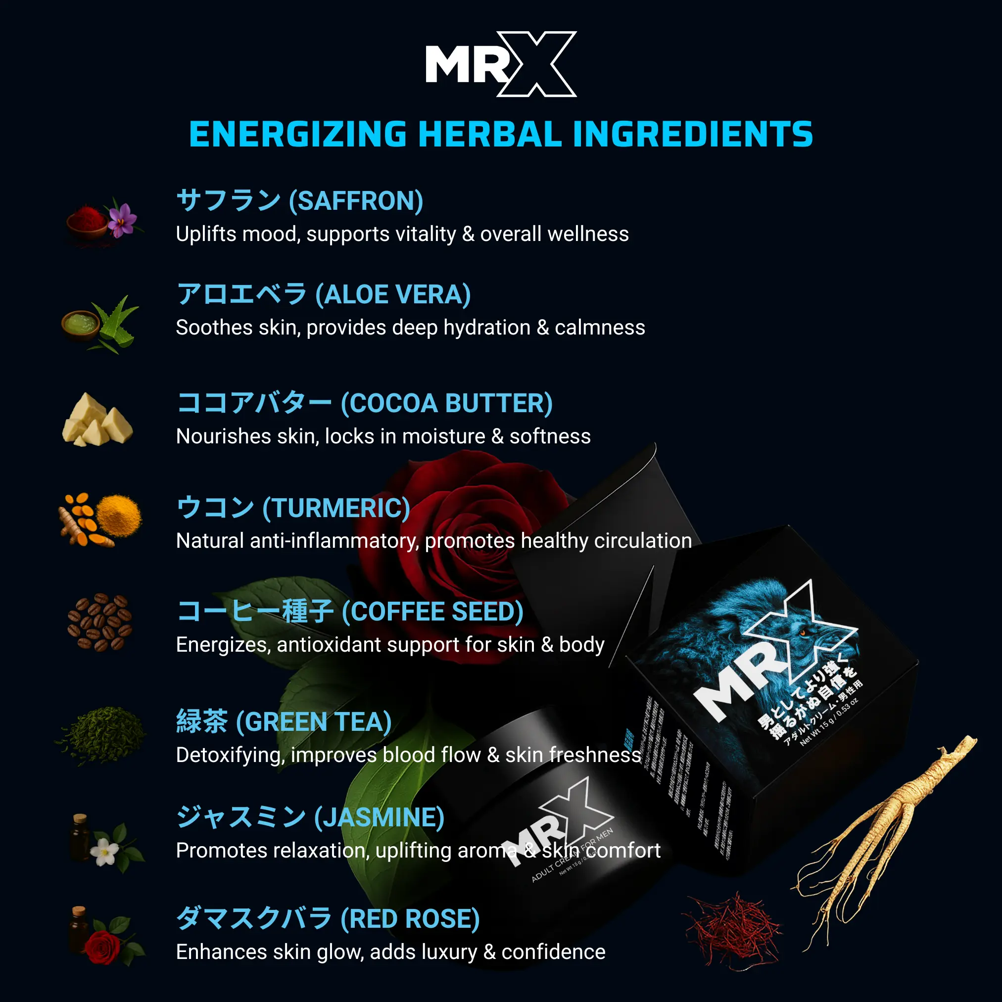 MRX Adult Cream for Men – 15g | Made in Japan | Rare Herbal Formula - Image 6